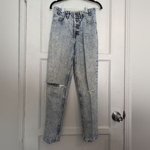 VINTAGE🗝️Georges Marciano Soon Acid Wash High Waisted Mom Jeans